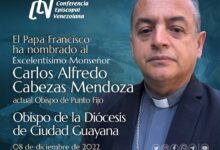 Photo of Papa Francisco nombra nuevo Obispo para la Diócesis de Ciudad Guayana